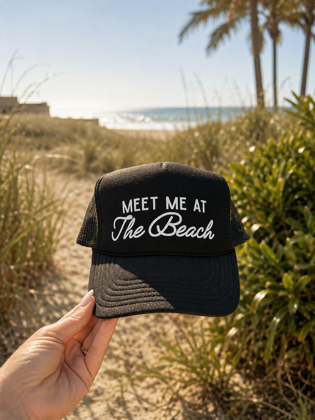 Meet Me At The Beach Foam Trucker Hat