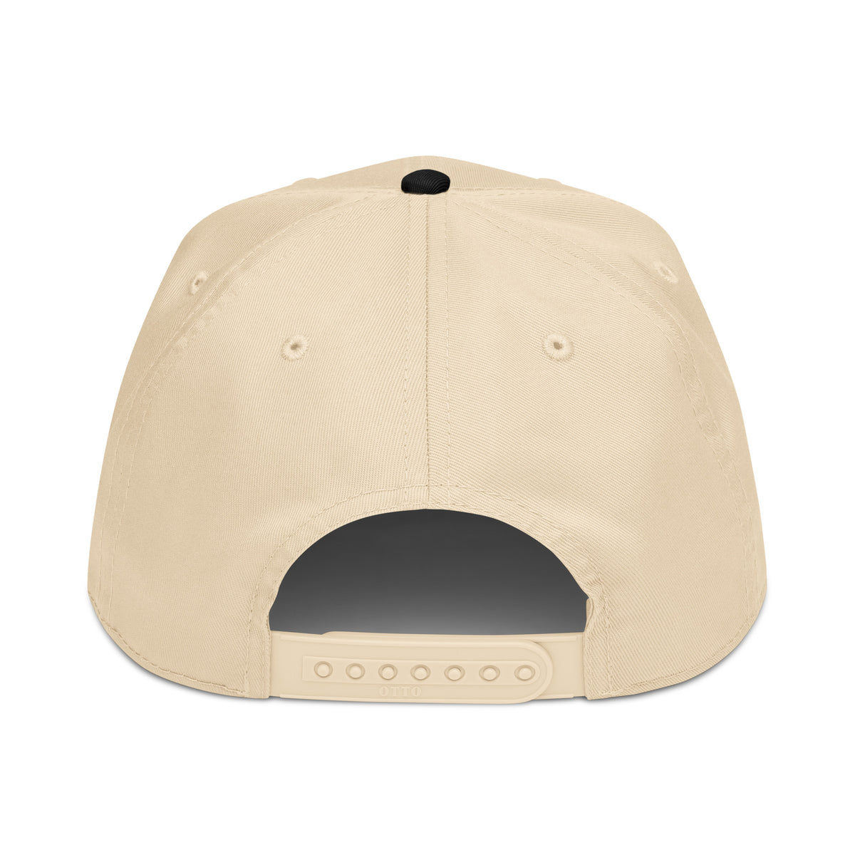 Back view of Off Hours Sports Club natural trucker hat with adjustable snapback by Off Hours