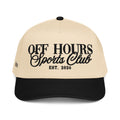 Off Hours Sports Club black and natural trucker hat by Off Hours