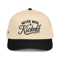 Never Miss A Kickoff black and natural trucker hat by Off Hours