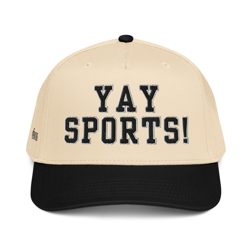 Yay Sports! black and natural trucker hat by Off Hours