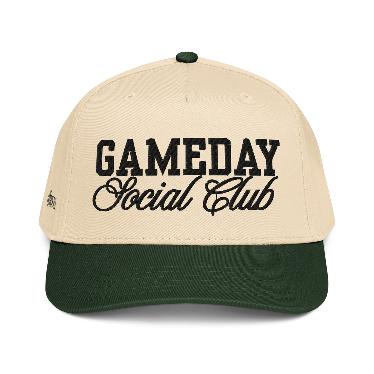 Gameday Social Club green and natural trucker hat by Off Hours