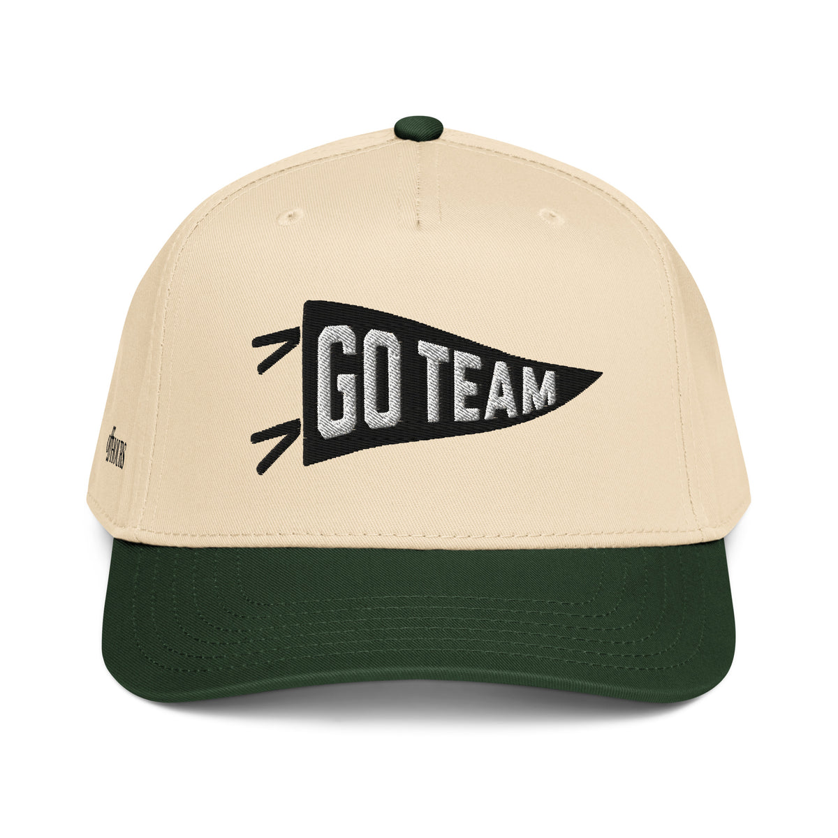 Go Team hat green and natural trucker hat by Off Hours