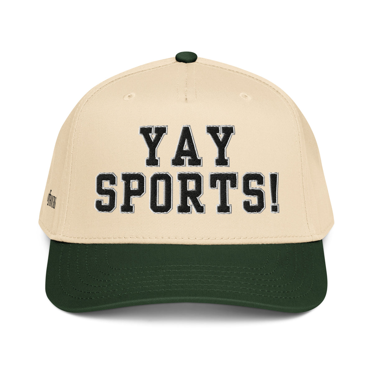 Yay Sports! green and natural trucker hat by Off Hours
