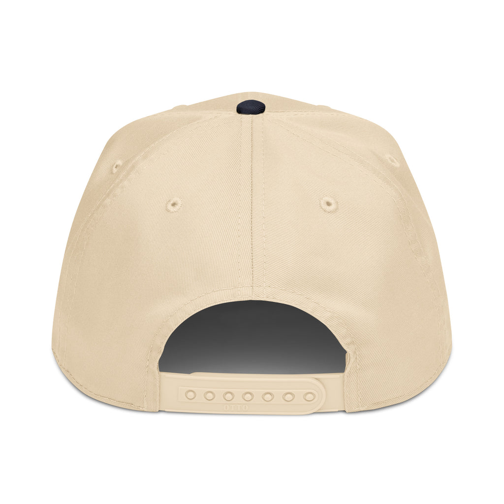 Back view of Gameday natural trucker hat with adjustable snapback by Off Hours