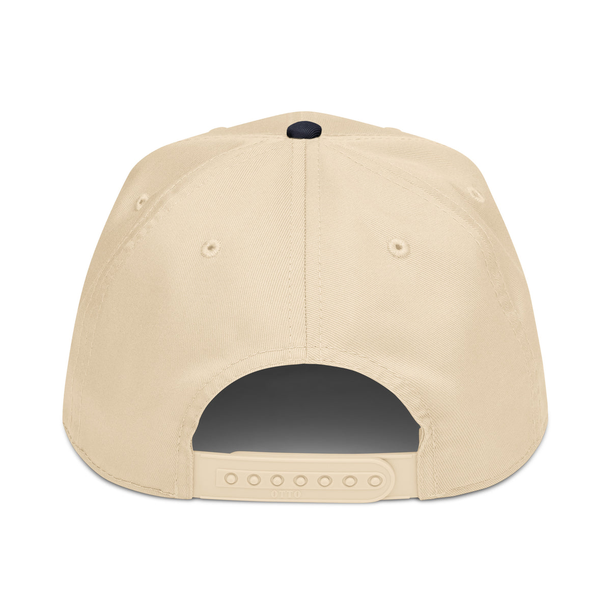 Back view of Gameday natural trucker hat with adjustable snapback by Off Hours
