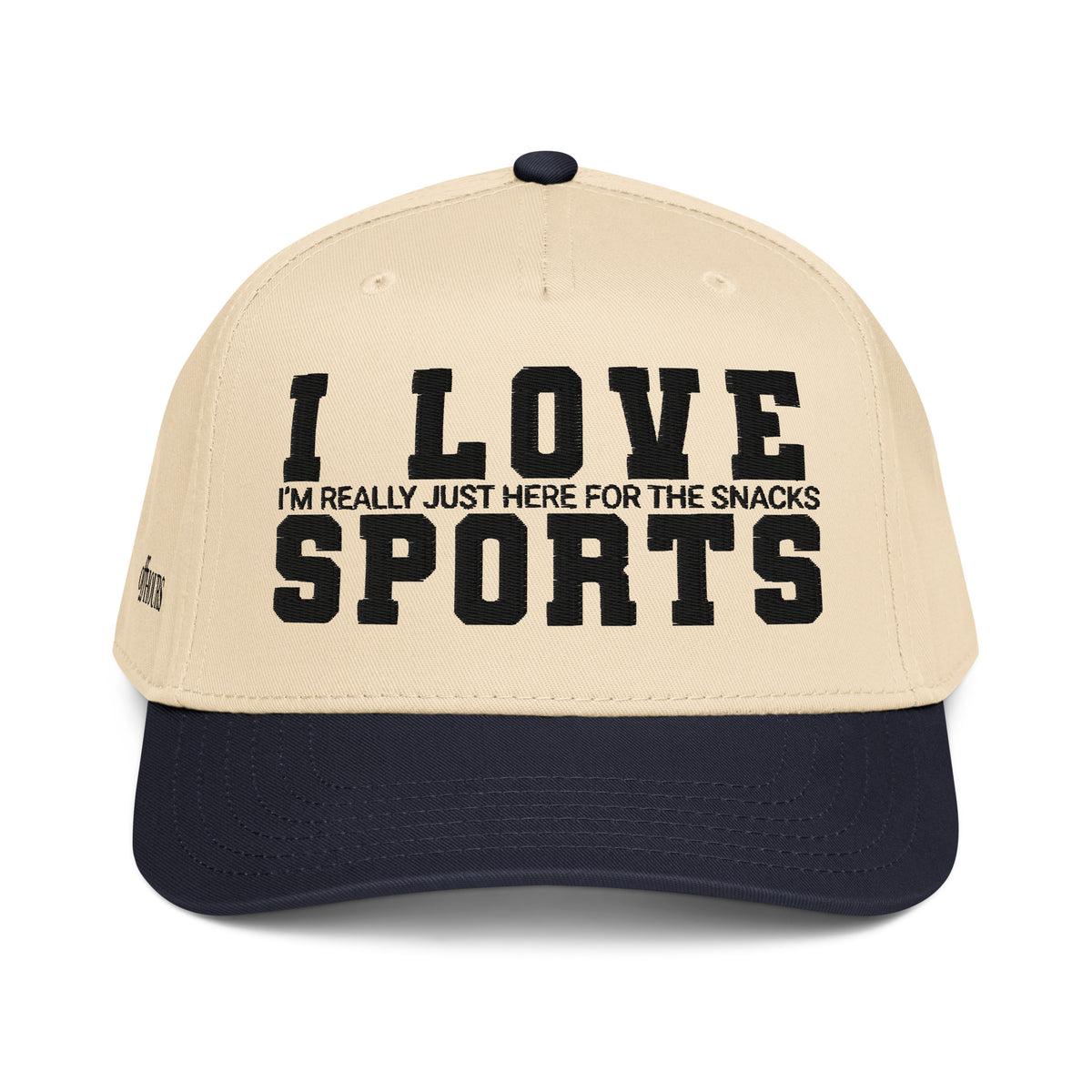 I Love Sports navy and natural trucker hat by Off Hours