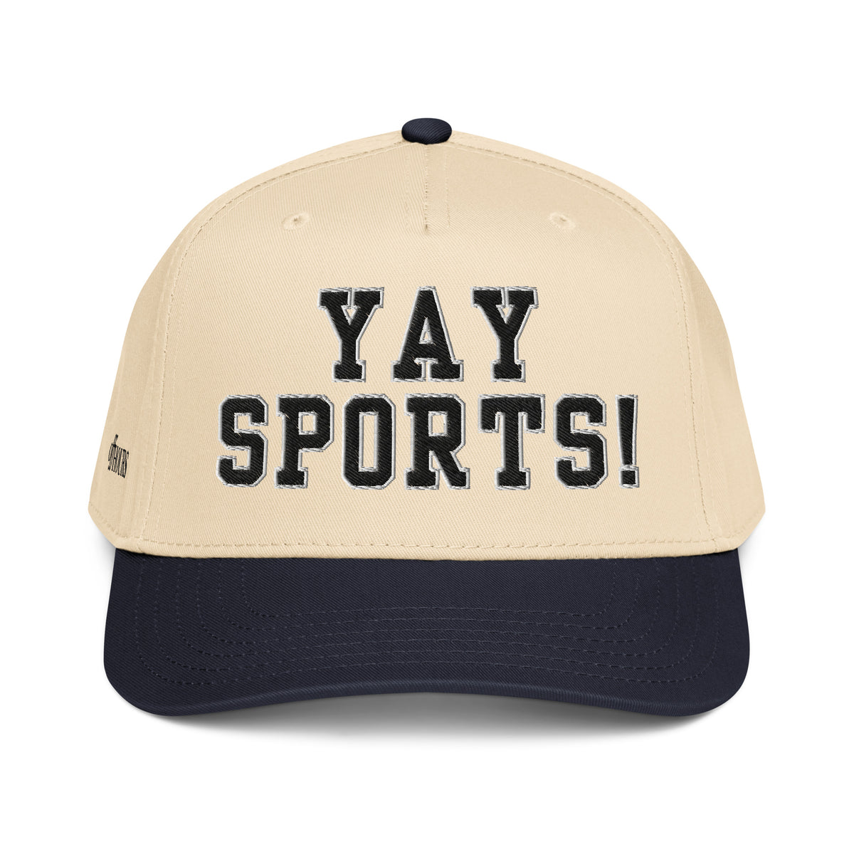 Yay Sports! navy and natural trucker hat by Off Hours