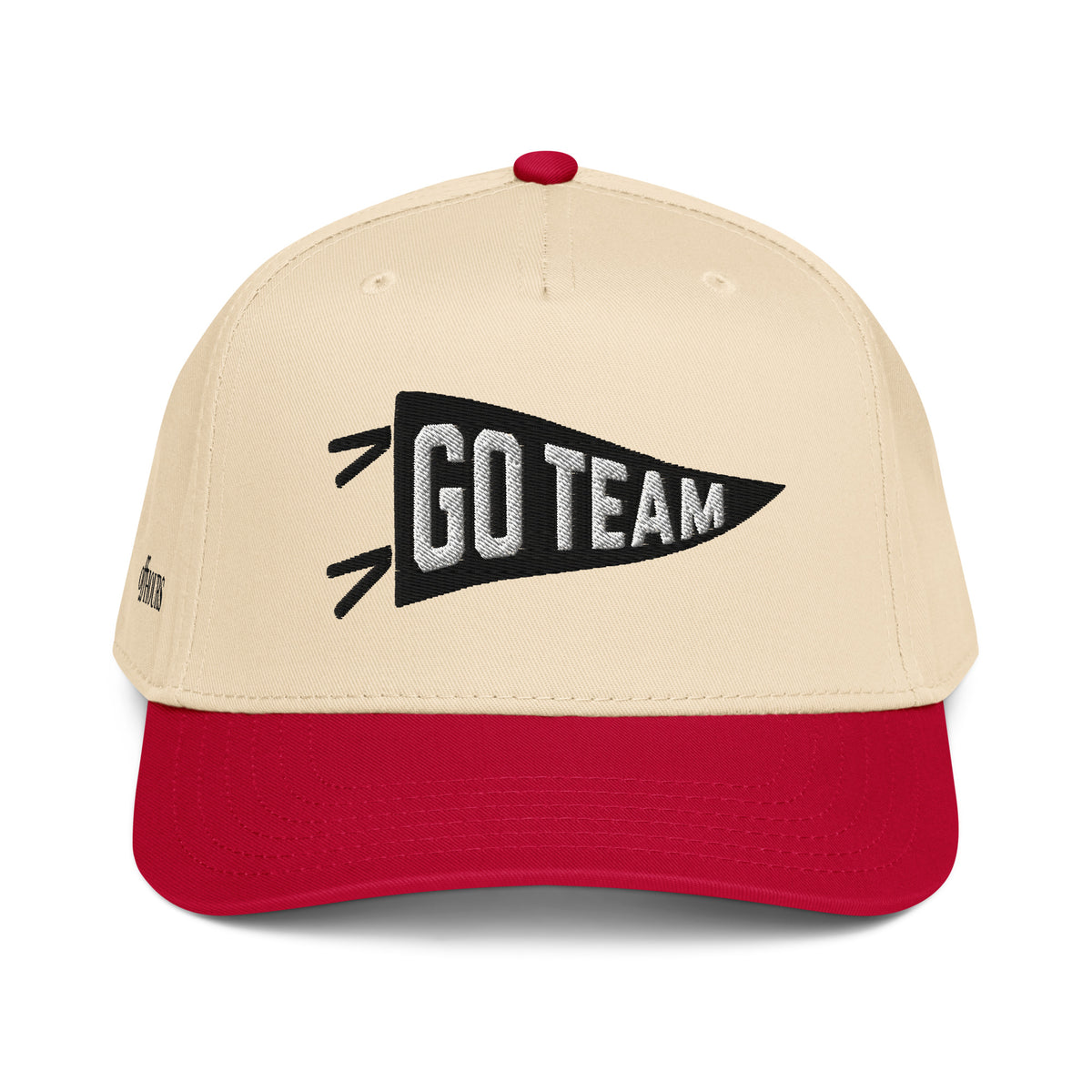 Go Team hat red and natural trucker hat by Off Hours