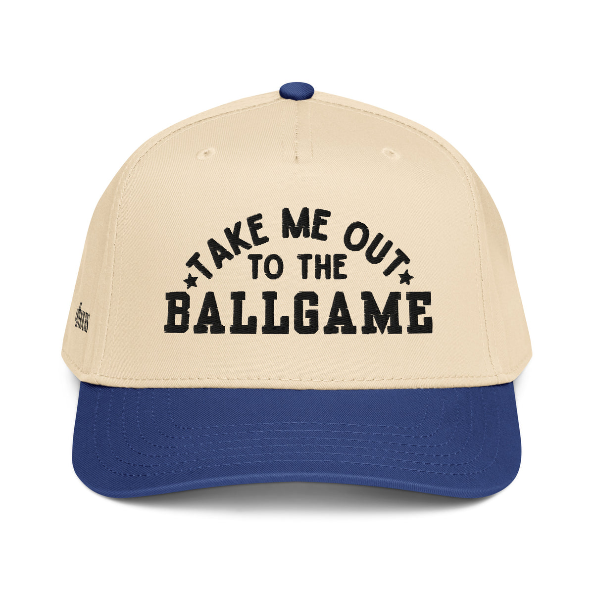 Take Me Out To The Ballgame blue and natural trucker hat by Off Hours