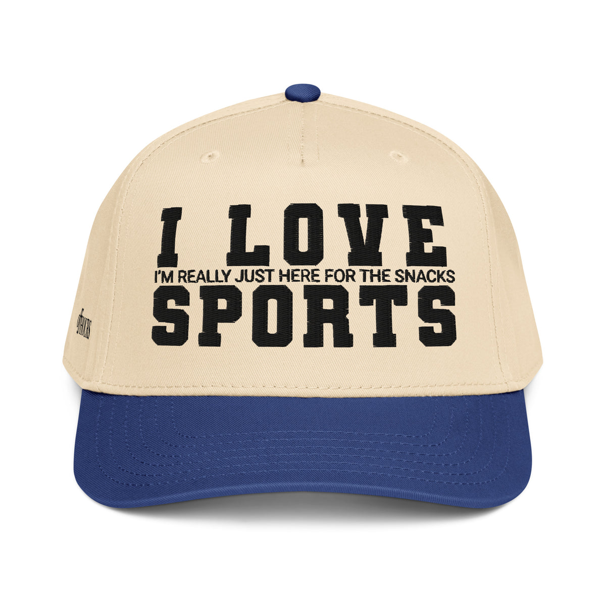 I Love Sports blue and natural trucker hat by Off Hours