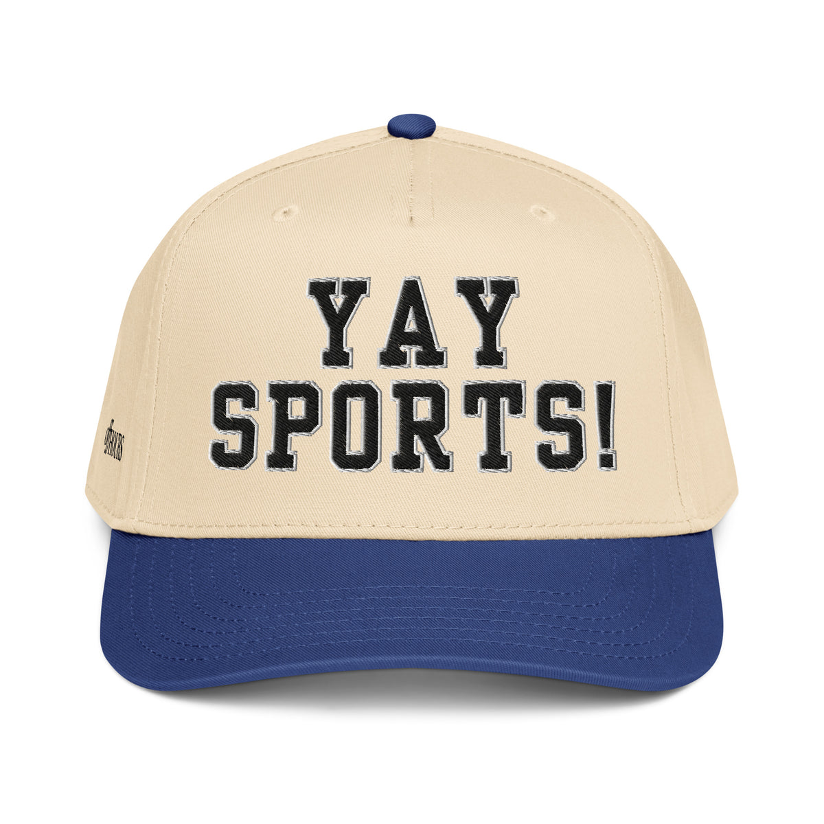 Yay Sports! blue and natural trucker hat by Off Hours